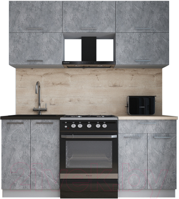 Кухонный гарнитур Интерлиния Мила Gloss 60-18 - фото