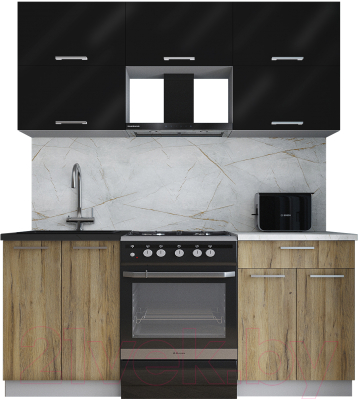 Кухонный гарнитур Интерлиния Мила Gloss 60-18 - фото