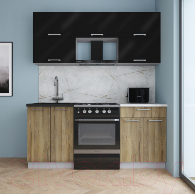 Кухонный гарнитур Интерлиния Мила Gloss 60-18