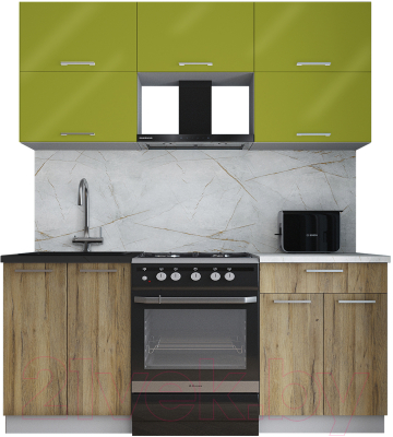 Кухонный гарнитур Интерлиния Мила Gloss 60-18 - фото