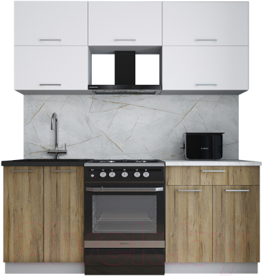 Кухонный гарнитур Интерлиния Мила Gloss 60-19 - фото