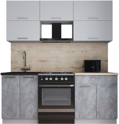 Кухонный гарнитур Интерлиния Мила Gloss 60-19 - фото