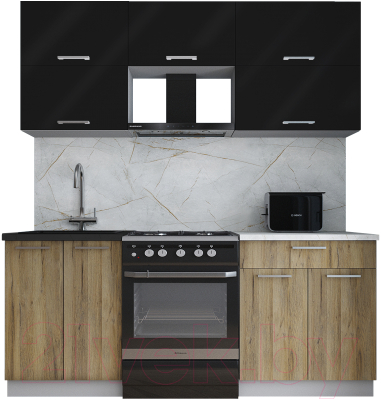 Кухонный гарнитур Интерлиния Мила Gloss 60-19 - фото