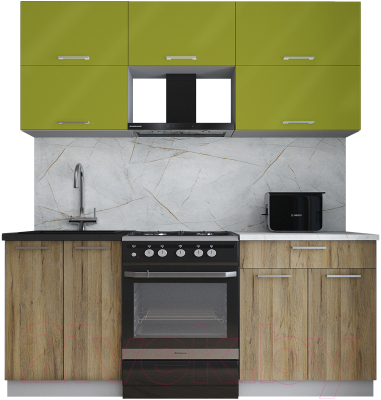 Кухонный гарнитур Интерлиния Мила Gloss 60-19 - фото