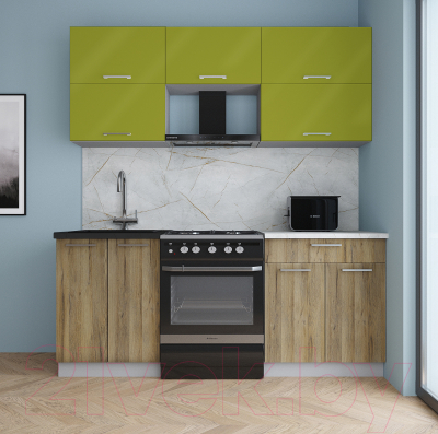 Кухонный гарнитур Интерлиния Мила Gloss 60-19