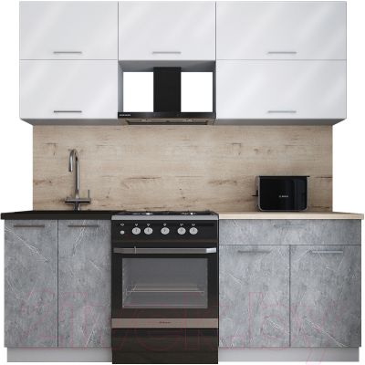 Кухонный гарнитур Интерлиния Мила Gloss 60-20 - фото