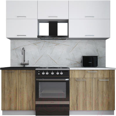 Кухонный гарнитур Интерлиния Мила Gloss 60-20 - фото