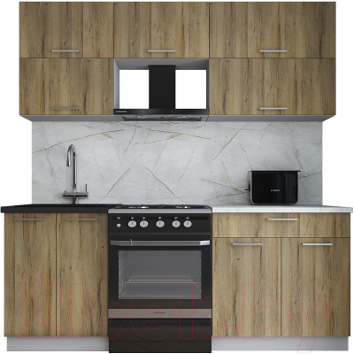 Кухонный гарнитур Интерлиния Мила Gloss 60-20 - фото