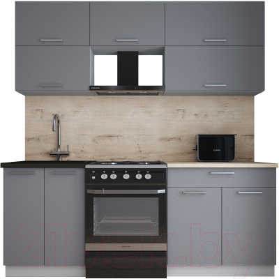 Кухонный гарнитур Интерлиния Мила Gloss 60-20 - фото