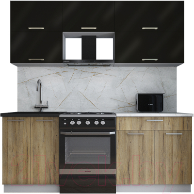 Кухонный гарнитур Интерлиния Мила Gloss 60-20 - фото