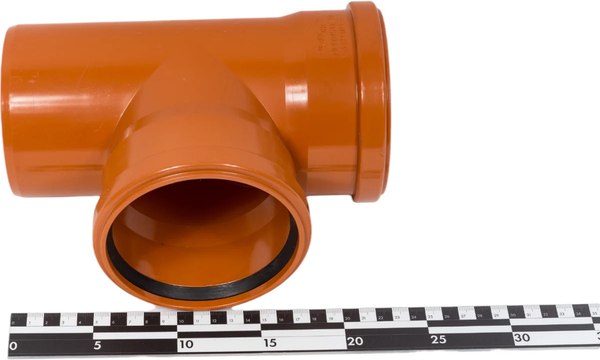 Тройник наружной канализации Хемкор ПВХ 87 Ду 110x110 / 2491091