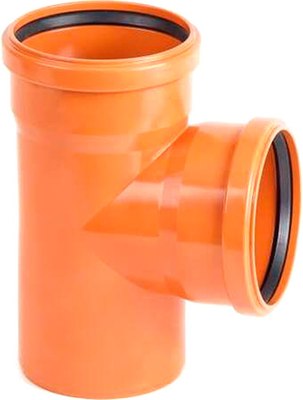 Тройник наружной канализации Хемкор ПВХ 87 Ду 160x110 / 2491092 - фото