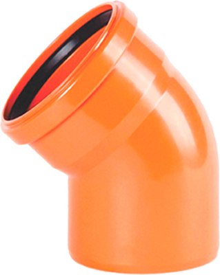 Отвод наружной канализации Хемкор Ду 160x45 / 2491096 - фото