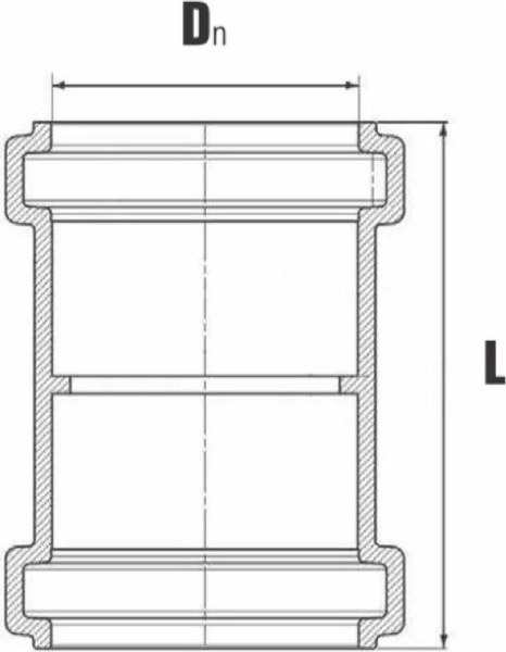 Муфта наружной канализации Хемкор Ду 160 / 2491102