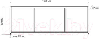 Экран для ванны Emmy Бриз 170