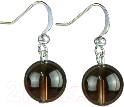 Серьги Wolves Элитный Раухтопаз 40969 №1 - фото