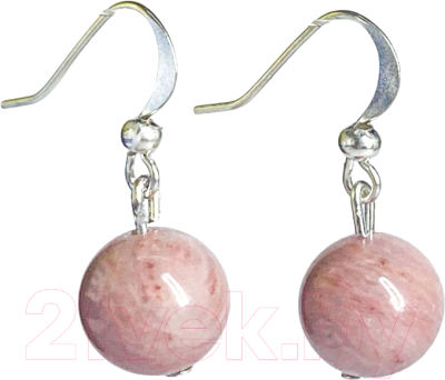 Серьги Wolves Элитный Родонит 40973 №1 - фото