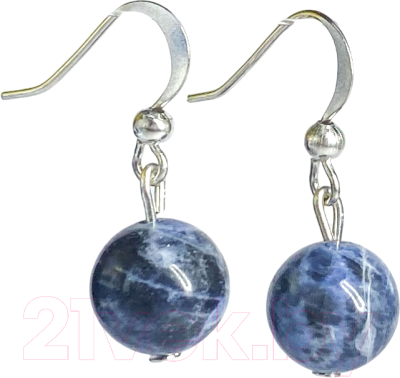 Серьги Wolves Элитный Содалит 40985 №1 - фото