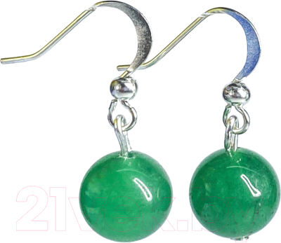 Серьги Wolves Элитный Хризопраз 41001 №1 - фото