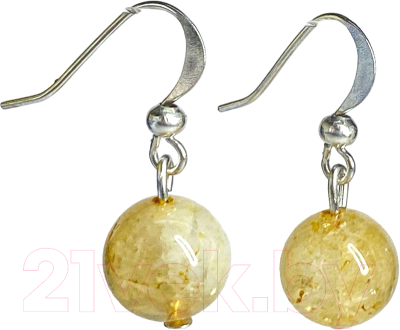 Серьги Wolves Элитный Цитрин 41005 №1 - фото