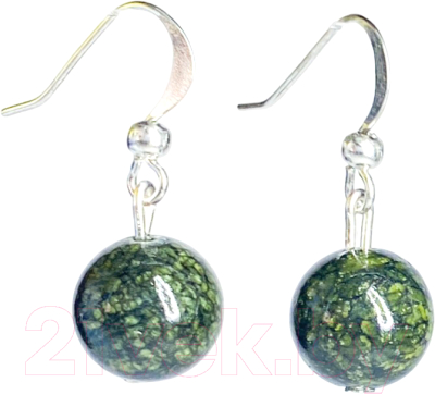 Серьги Wolves Элитный Змеевик 41019 №1 - фото