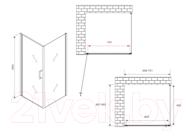 Душевой уголок Abber Sonnenstrand AG04070M-S90M
