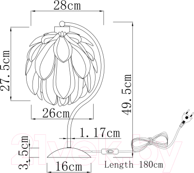 Прикроватная лампа Moderli Flake / V11012-T
