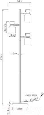 Торшер Moderli Hadley / V11006-F