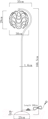Торшер Moderli Flake / V11010-F