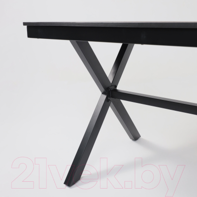 Стол садовый AksHome Florence 160x80x77 (сталь черная/черный)