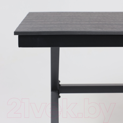 Стол садовый AksHome Florence 160x80x77 (сталь черная/черный)