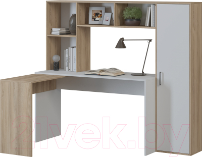 Письменный стол Genesis Мебель дуб сонома/белый - фото