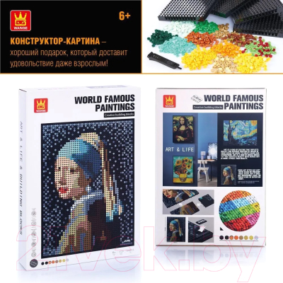 Микроконструктор Wange Картина Девушка с жемчужной сережкой / 143659