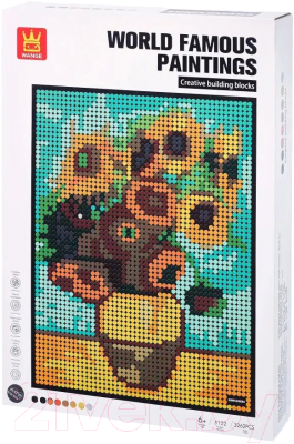 Микроконструктор Wange Картина Подсолнухи / 143656 - фото