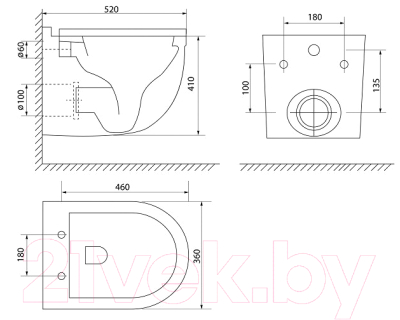 Унитаз подвесной IDDIS Cloud CLORDSEi25