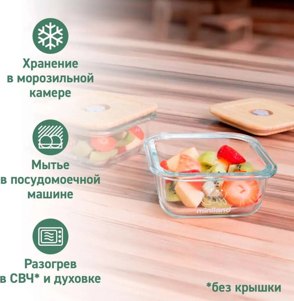 Набор контейнеров Miniland Pack-2-Go Ecosquare / 89549 