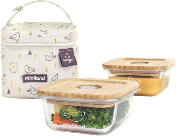 Набор контейнеров Miniland Pack-2-Go Ecosquare / 89548  - фото