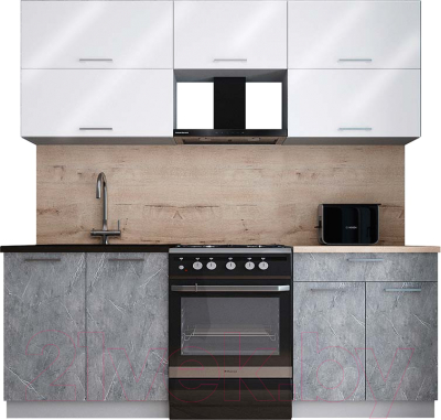 Кухонный гарнитур Интерлиния Мила Gloss 60-21 - фото