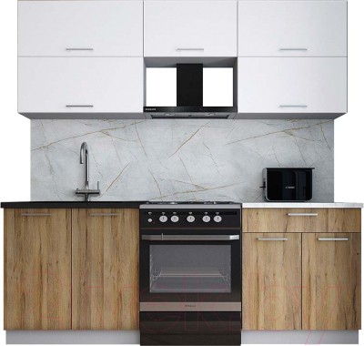 Кухонный гарнитур Интерлиния Мила Gloss 60-21 - фото