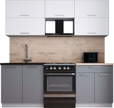 Кухонный гарнитур Интерлиния Мила Gloss 60-21 - фото