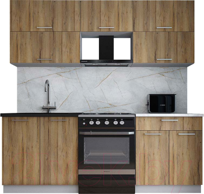 Кухонный гарнитур Интерлиния Мила Gloss 60-21 - фото