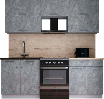 Кухонный гарнитур Интерлиния Мила Gloss 60-21 - фото