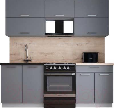 Кухонный гарнитур Интерлиния Мила Gloss 60-21 - фото