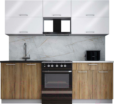 Кухонный гарнитур Интерлиния Мила Gloss 60-22 - фото