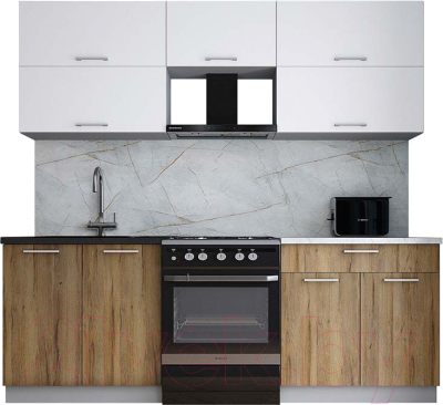 Кухонный гарнитур Интерлиния Мила Gloss 60-22 - фото