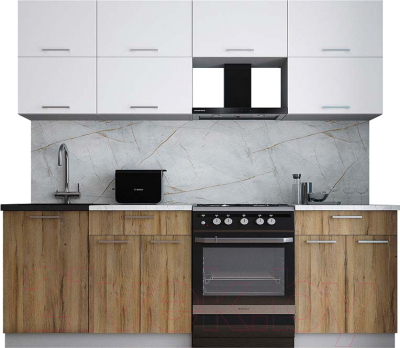 Кухонный гарнитур Интерлиния Мила Gloss 60-23 - фото