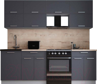 Кухонный гарнитур Интерлиния Мила Gloss 60-23 - фото