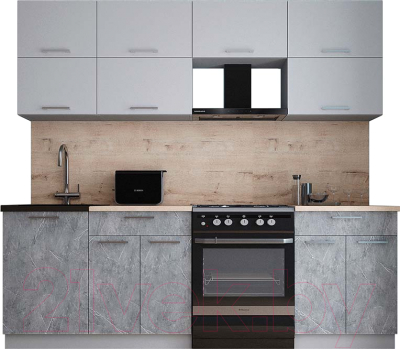 Кухонный гарнитур Интерлиния Мила Gloss 60-23 - фото