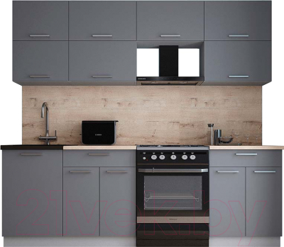 Кухонный гарнитур Интерлиния Мила Gloss 60-23 - фото