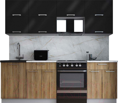 Кухонный гарнитур Интерлиния Мила Gloss 60-23 - фото